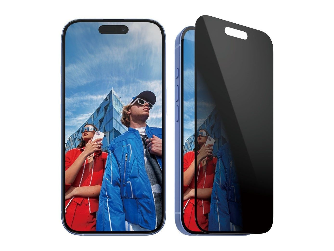 PanzerGlass - 2-Way Privacy Screen Protector iPhone 16 Ultra-Wide Fit w. EasyAligner