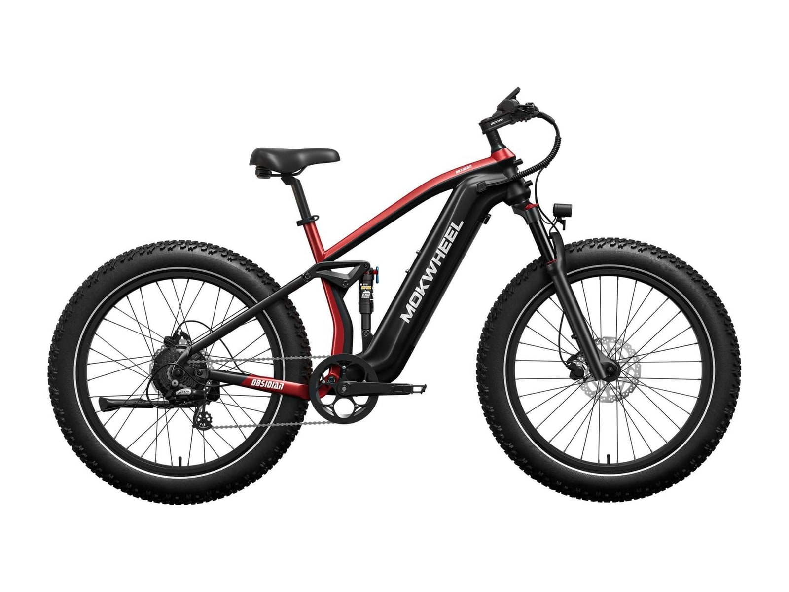 Mokwheel - Obsidian Black and Red Electric Bikes