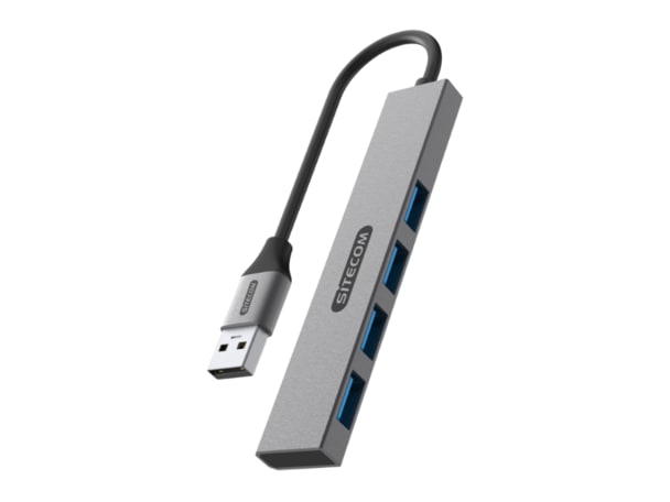 Sitecom - CN-5004 USB-A to 4x USB-A Tiny Hub USB Hubs - Gray