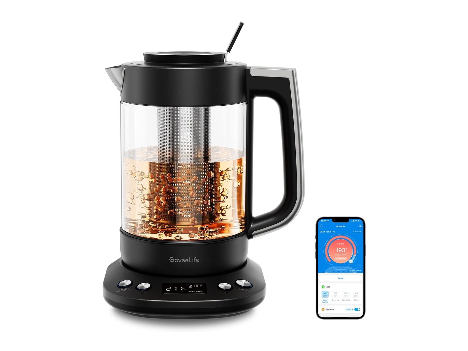 Govee - Smart Electric Kettle Pro Black Electric Kettles