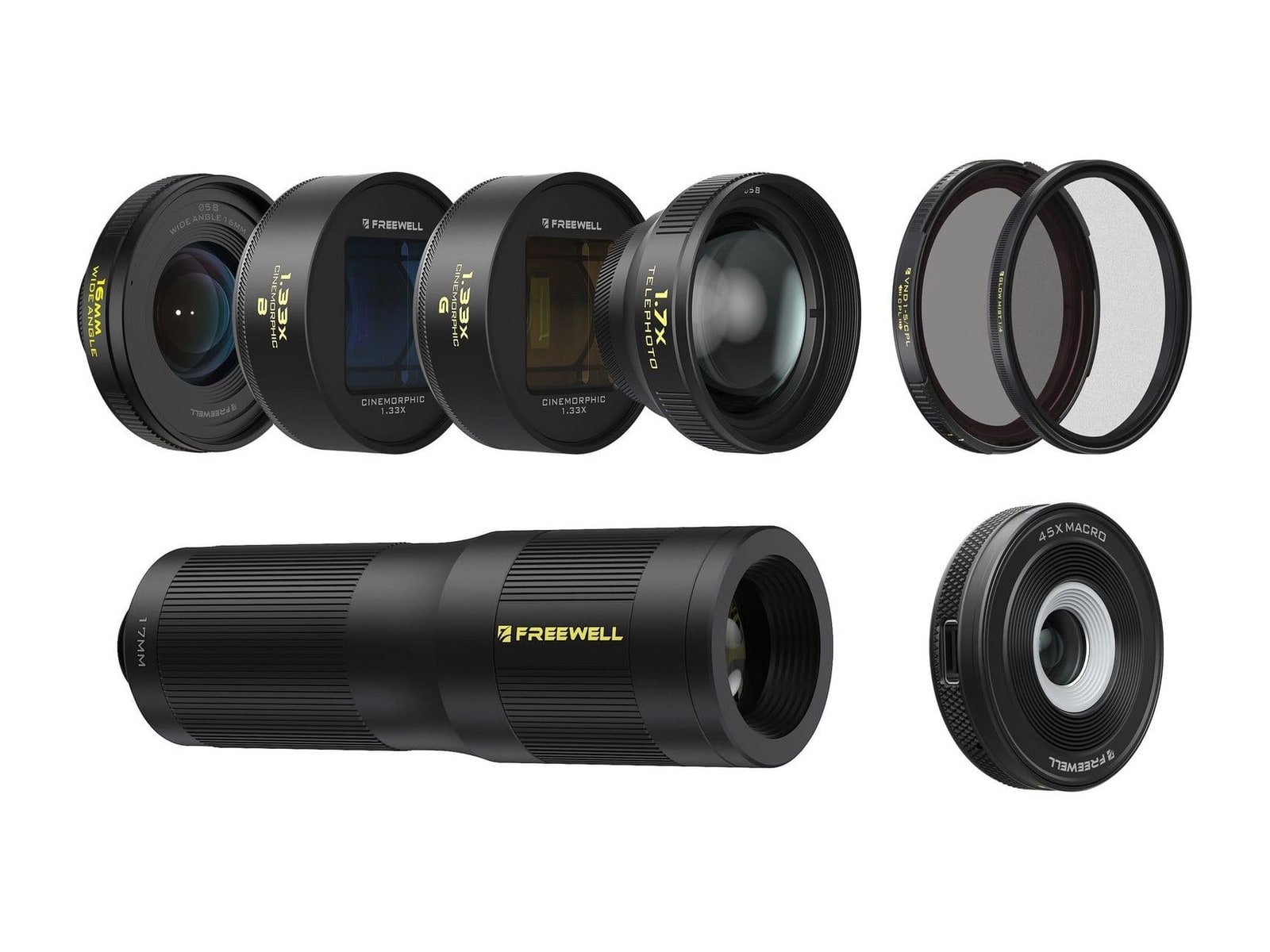 Freewell - Pro Filmmaker Lens Kit 1.33x Anamorphic / Lens+Filters Camera Accessories