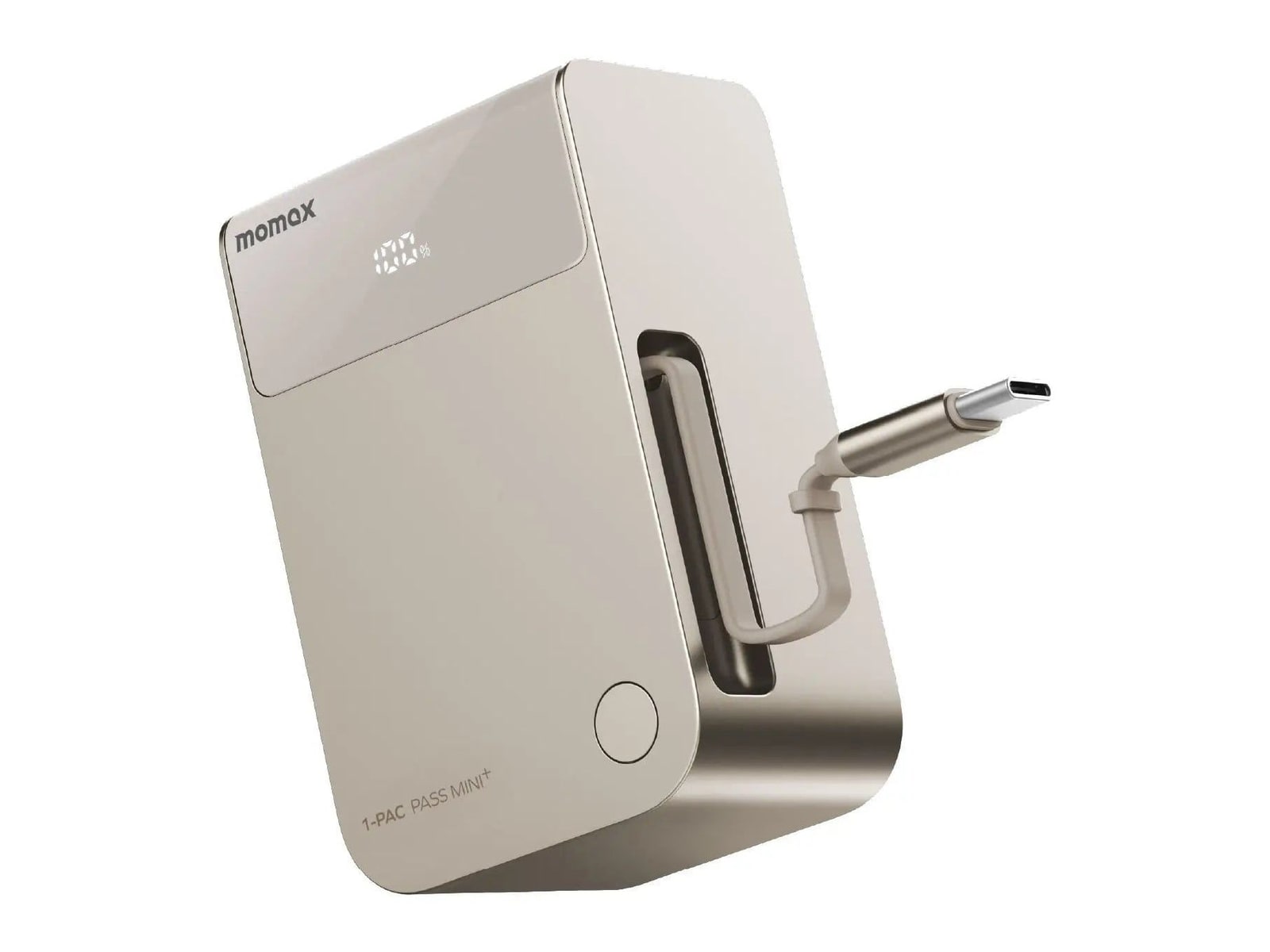 MOMAX - 1-Pac Pass Mini+ 10000mAh 2in1 Battery Pack Titanium Power Banks