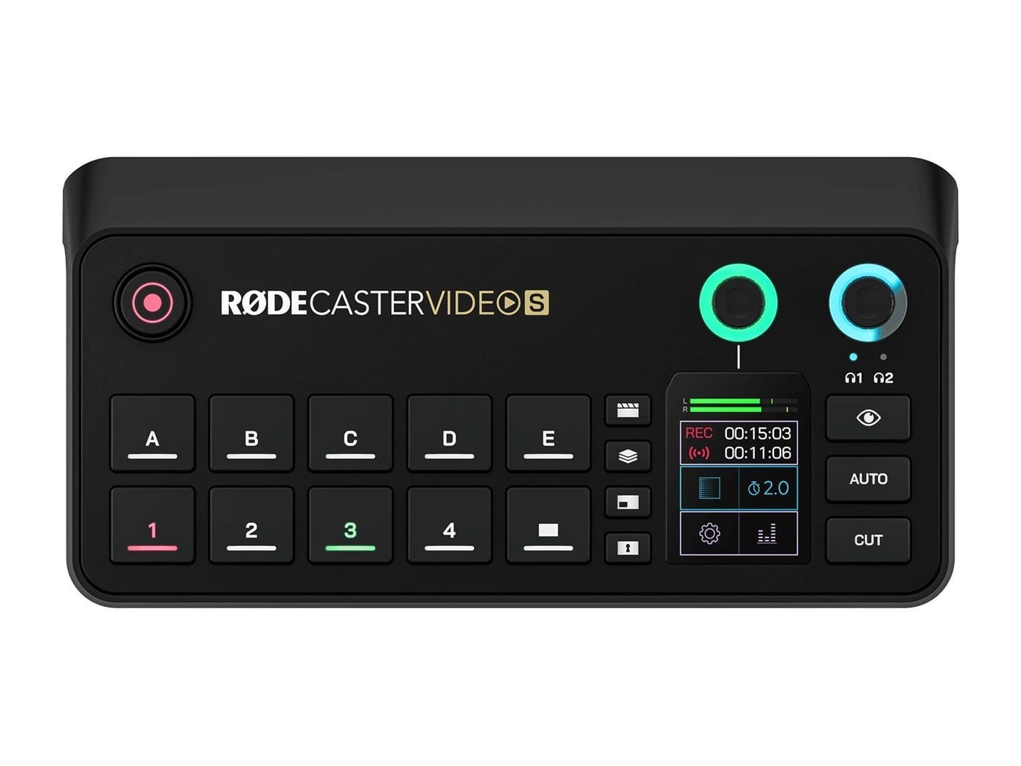Rode - RODECaster Video S Video and Audio Production Console Microphones - Black