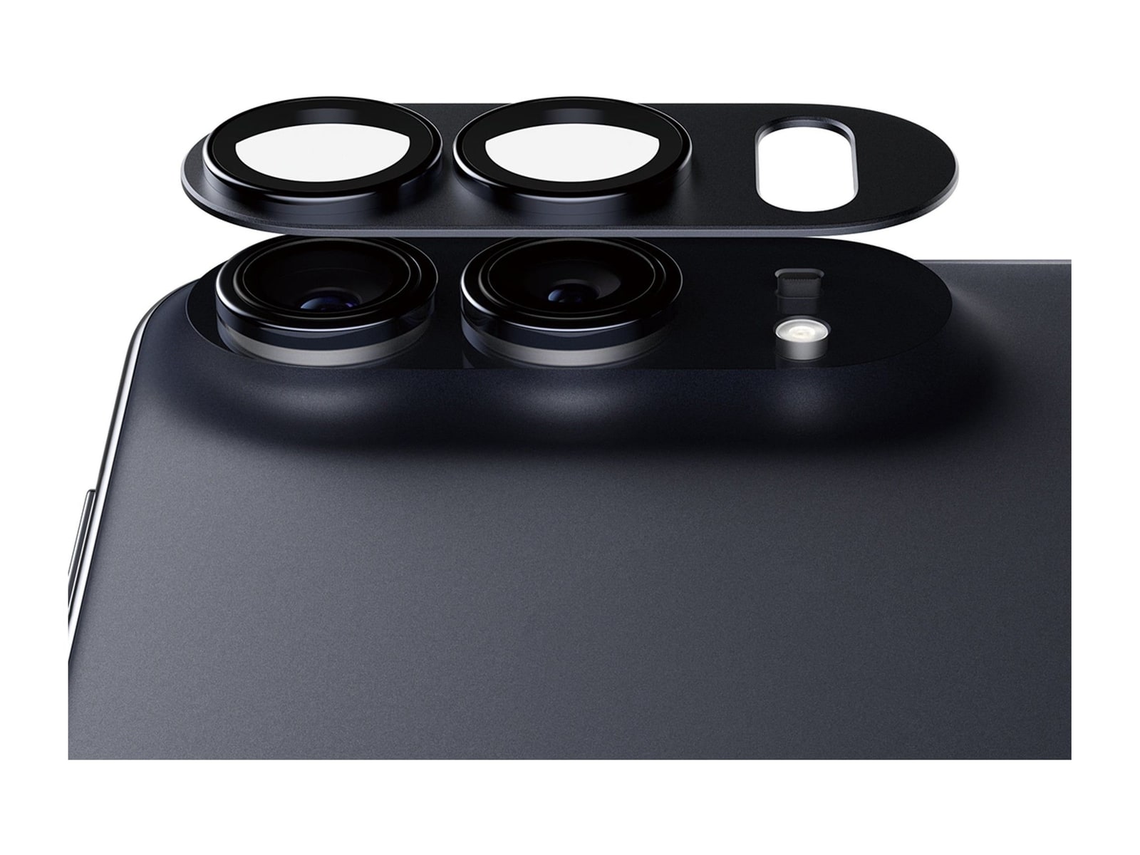 PanzerGlass - Fender Camera Lens Protector Midnight iPhone Duo - Black