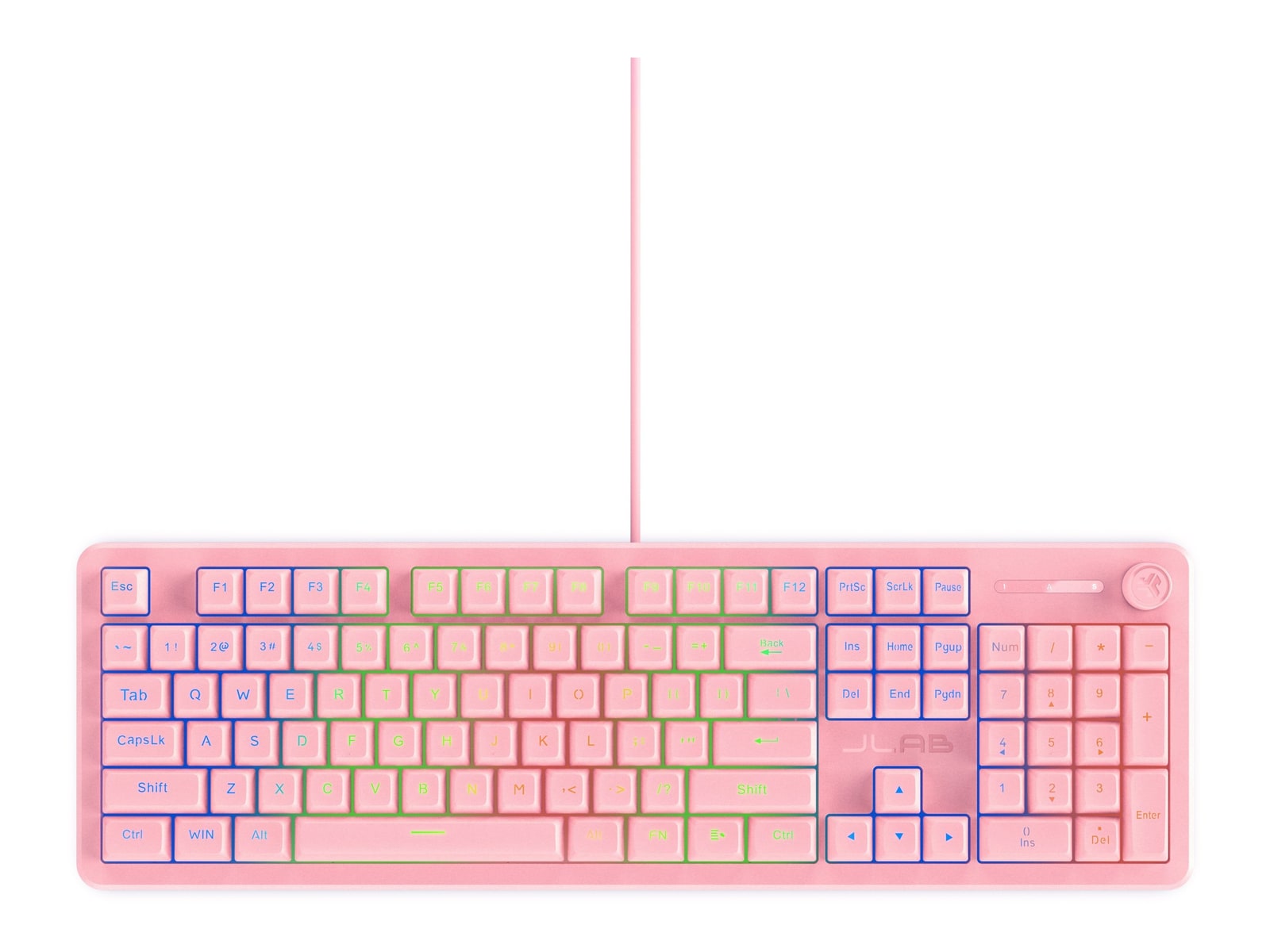 JLab - Nightfall Full-Size Keyboards - Pink