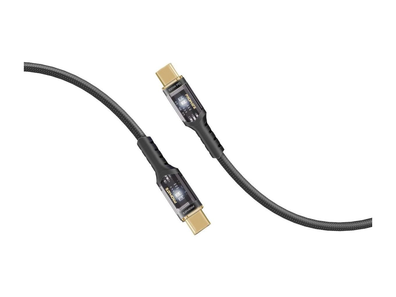 Promate - LucidLine-CC120 USB-C Cables - Black