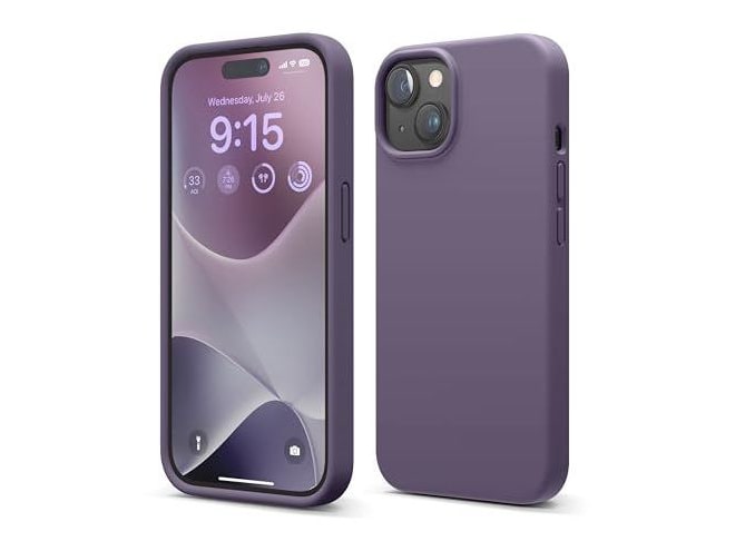 elago - Premium Silicone Case - iPhone 15 - Deep Lavender