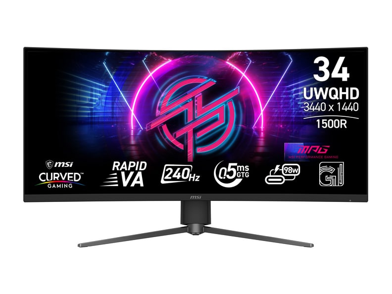 MSI - 34" MPG 346CQRF X24 UWQHD 240Hz Ultrawide Monitors