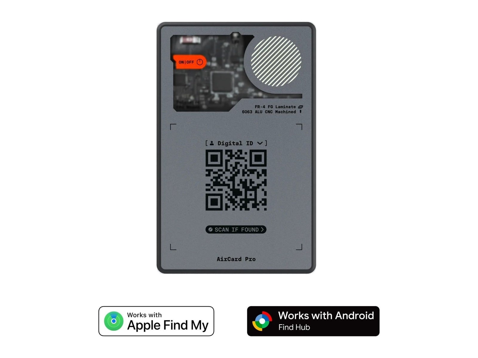Rolling Square - AirCard Pro Dual Bluetooth Trackers - Gray