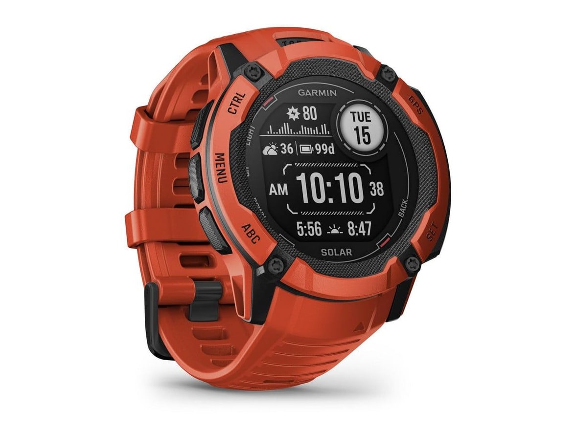 Garmin - Instinct 2X Solar Smart Watches - Red