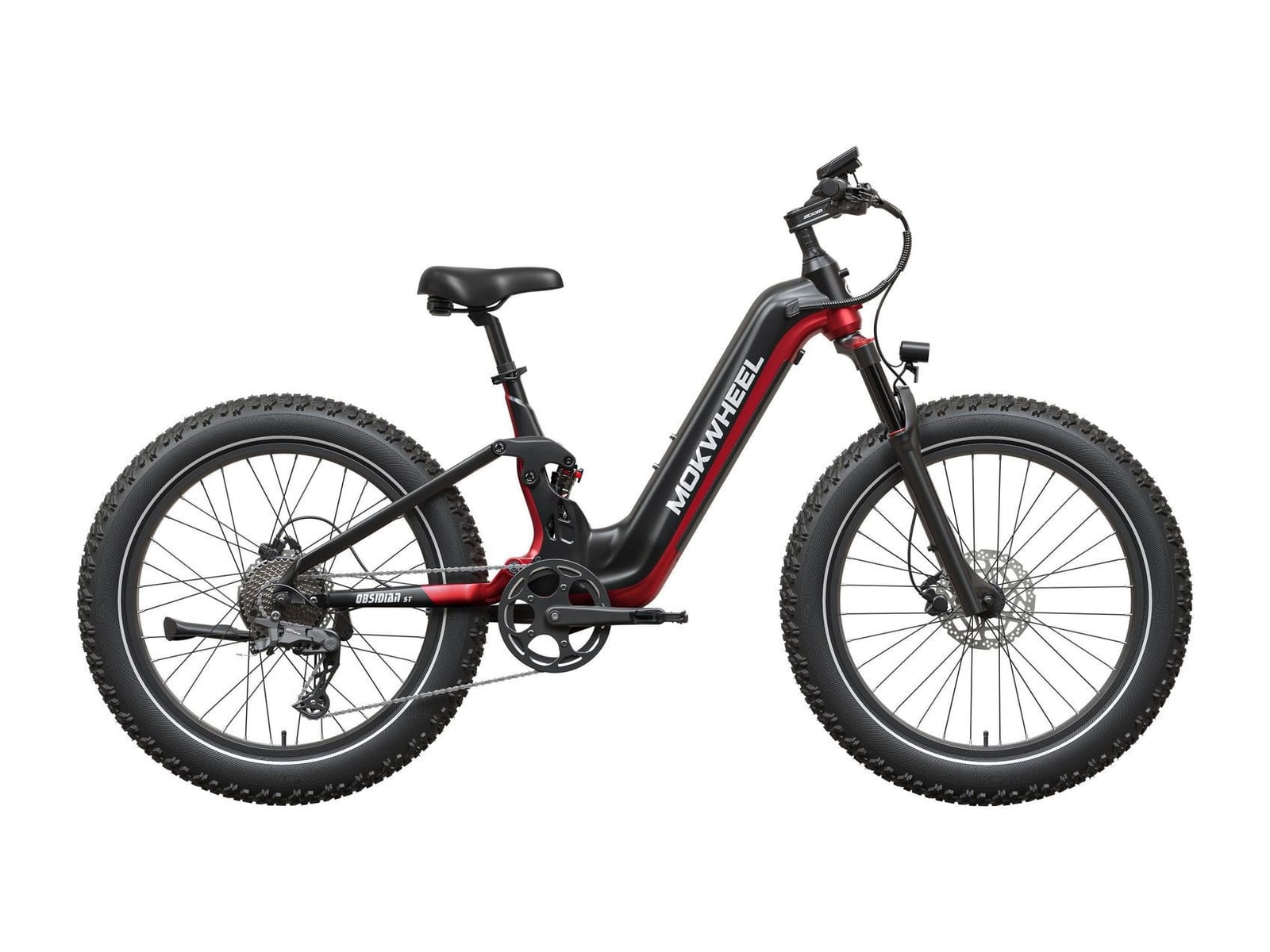 Mokwheel - Obsidian ST 2.0 Black and Red Electric Bikes