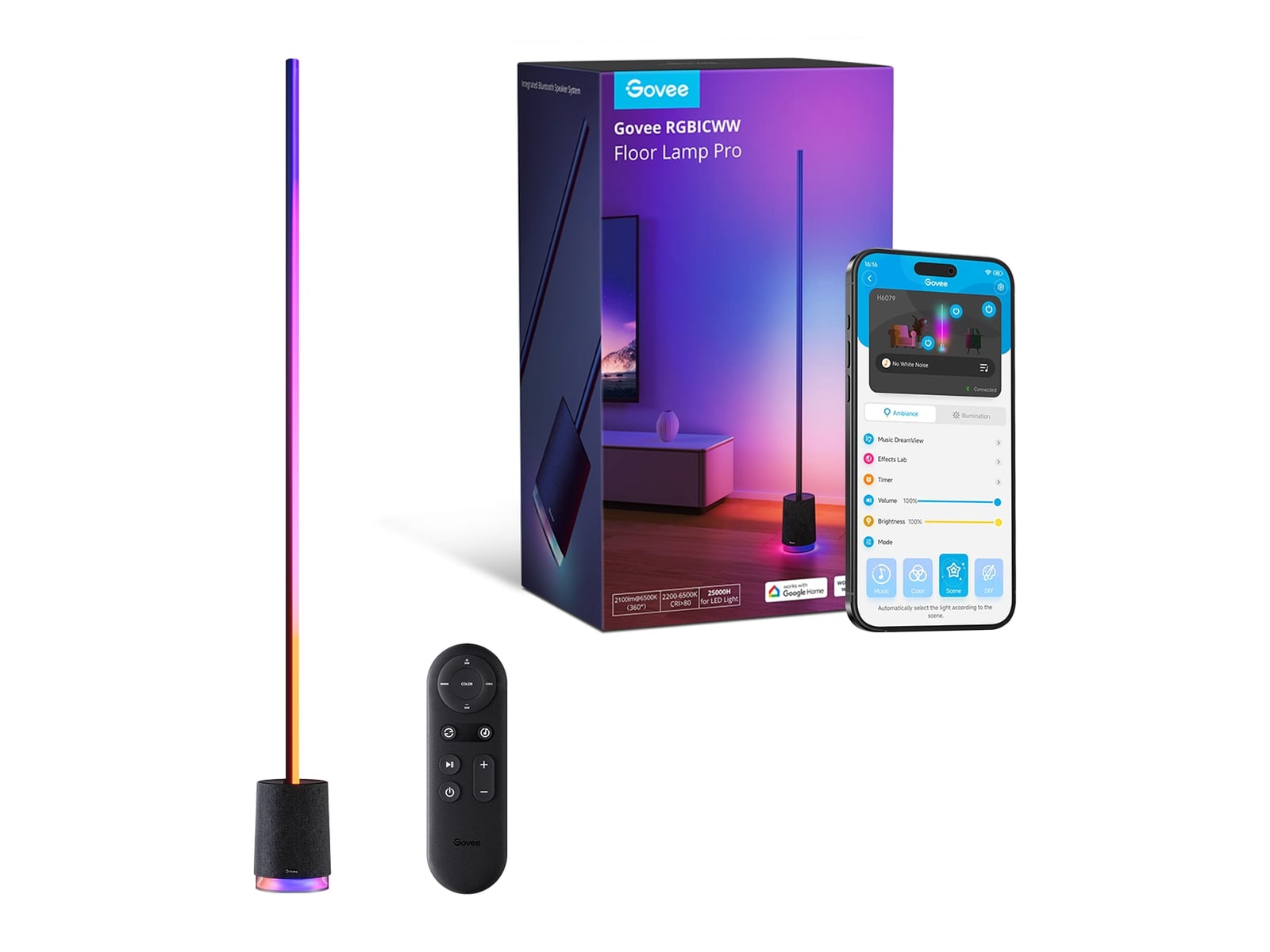 Govee - RGBICWW Floor Lamp Pro Smart Lighting
