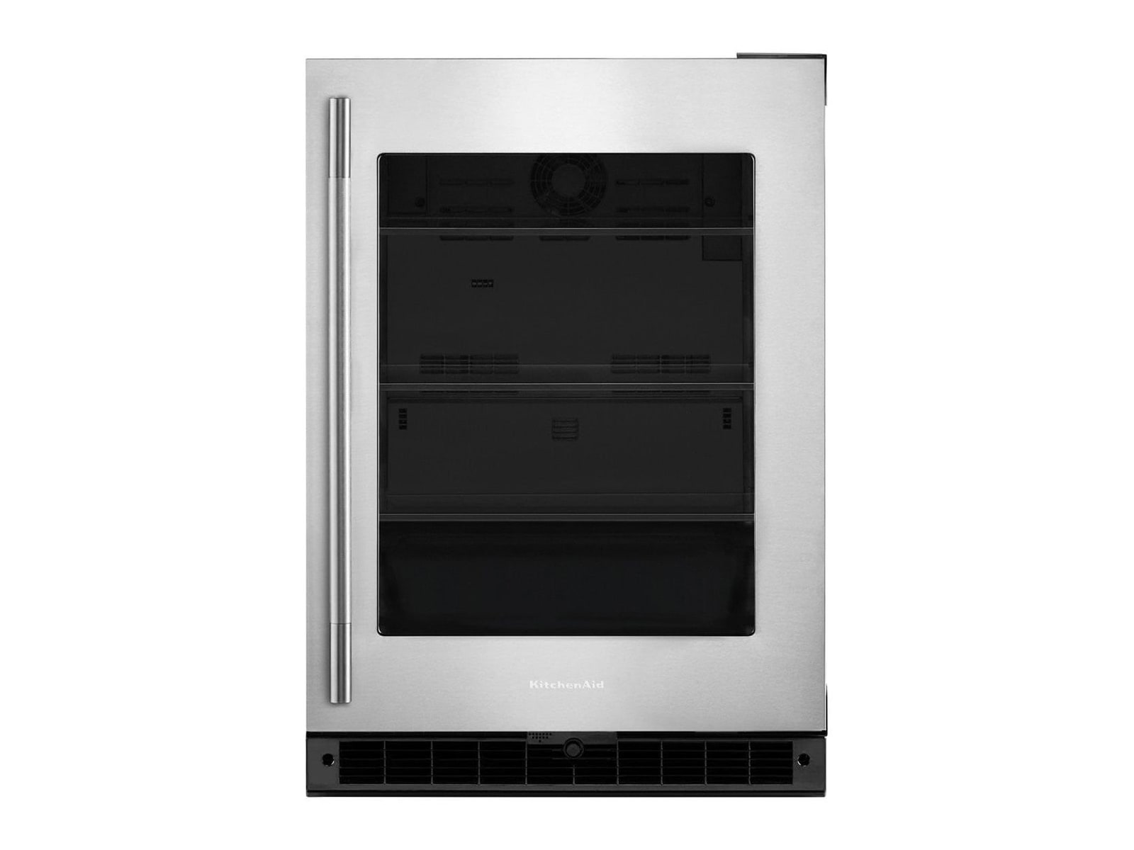 KitchenAid - 5.2 Cu. Ft. Undercounter Refrigerator with Glass Door Right-Hinge 24-Inch Stainless Steel Refrigerators
