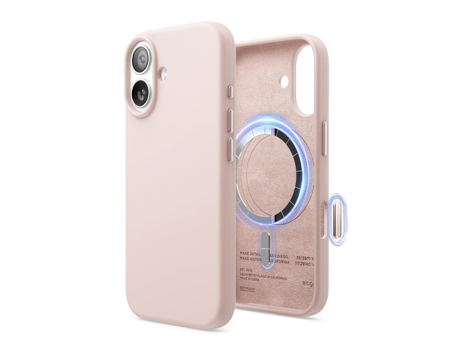 elago - MagSafe Silicone Case - iPhone 17 - Lovely Pink