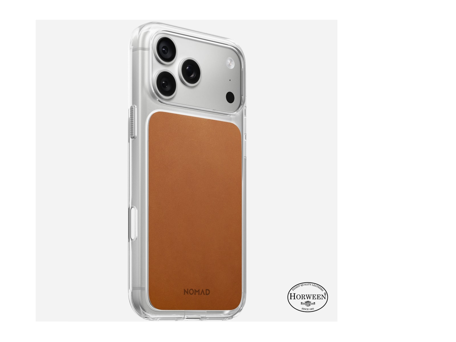 Nomad - Clear Leather Case - iPhone 18 Pro Max - Saddle