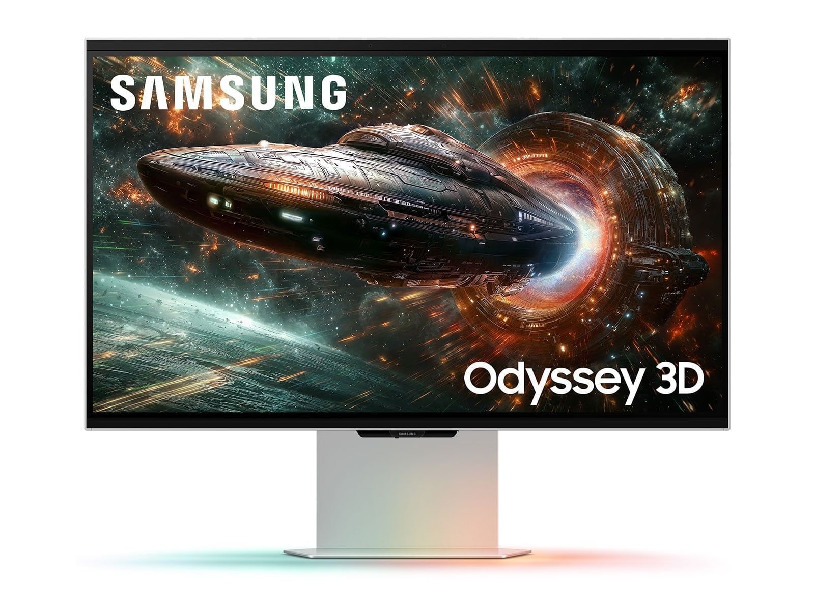 Samsung - 27 inch Odyssey 3D G90XF 3840 x 2160 165Hz Gaming Monitors - Silver