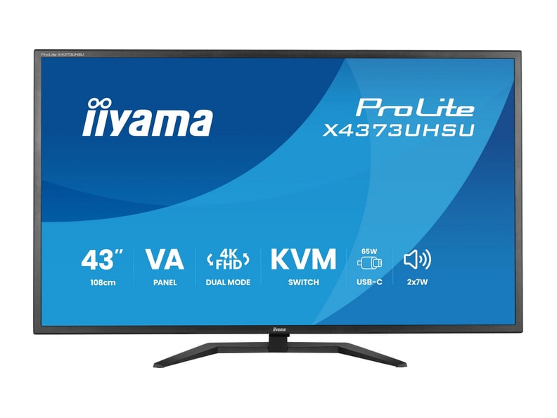 iiyama - 42.5" ProLite X4373UHSU-B2 4K UHD 60Hz Professional Monitors - Black