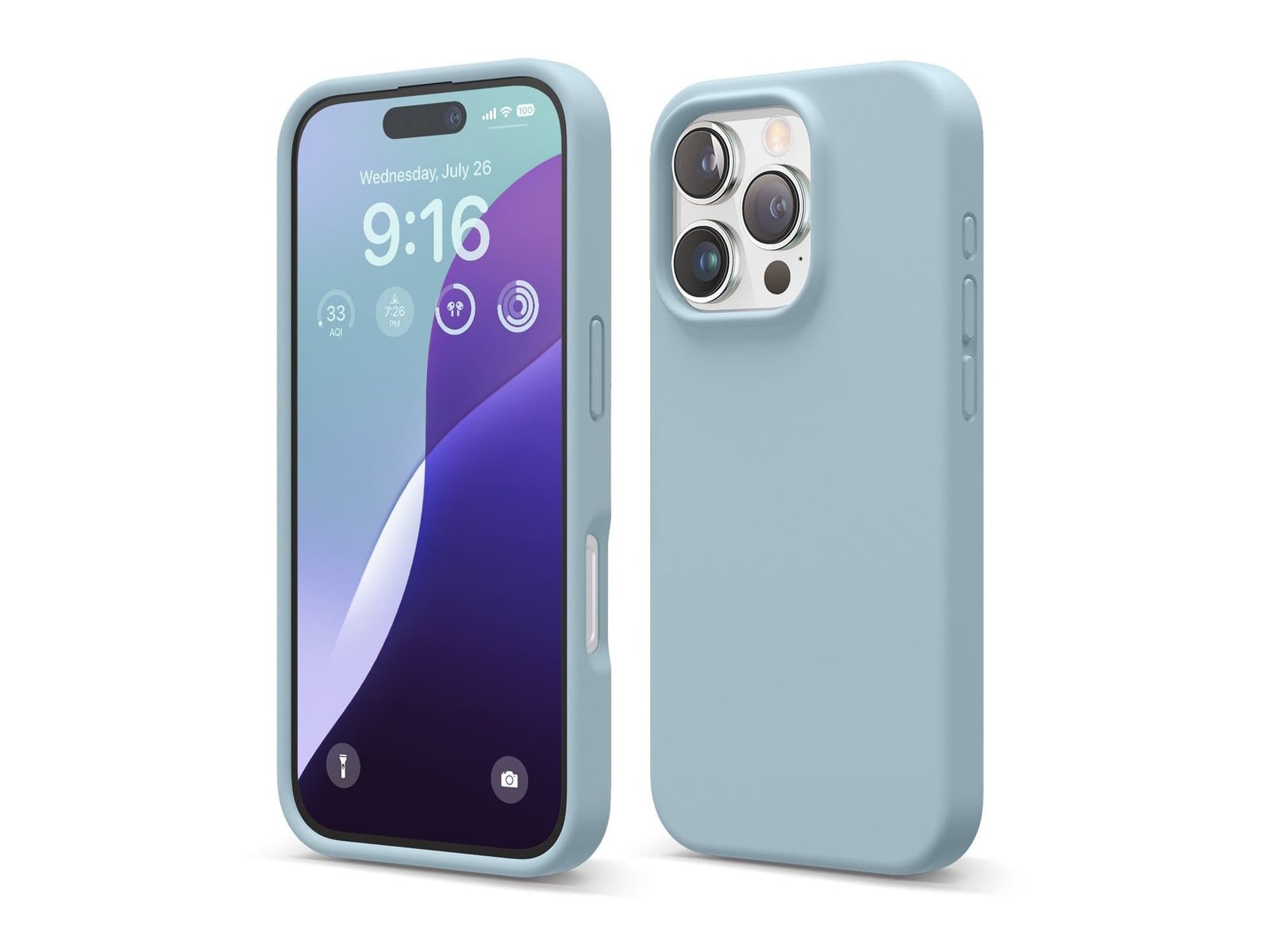 elago - Premium Silicone Case - iPhone 16 Pro - Sky Blue