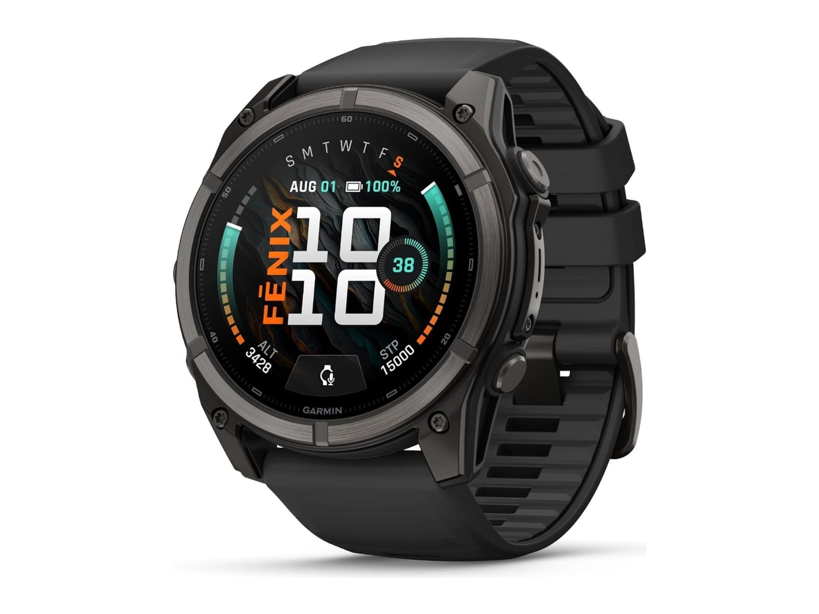 Garmin - fenix 9 51 mm Carbon gray DLC titanium Smart Watches - Gray