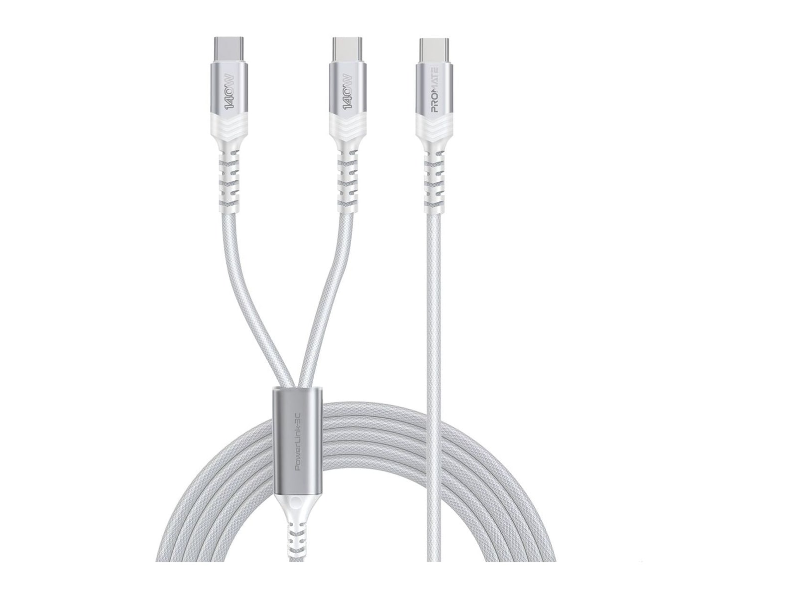 Promate - PowerLink-3C White USB-C Cables