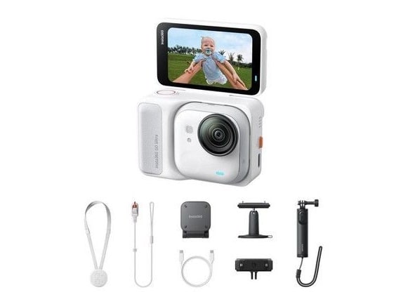 Insta360 - GO Ultra 4K Action Cameras Creator Bundle - Arctic White