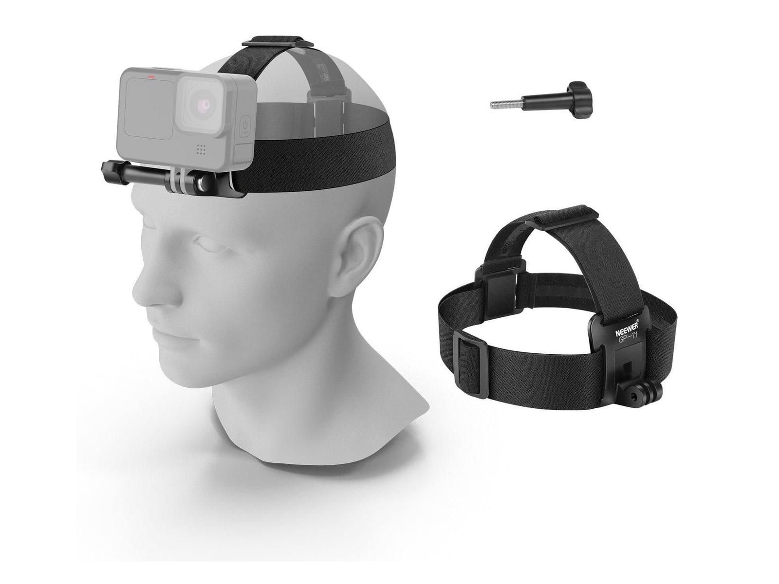 Neewer - GP-71 Adjustable Head Strap Mount for GoPro Series Camera Accessories
