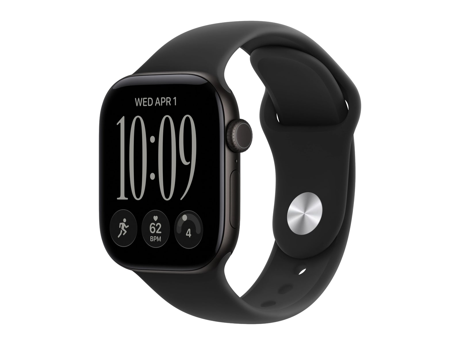 Apple Watch Series 12 GPS + Cellular 42mm Black Aluminum Case with Black Sport Band - S/M