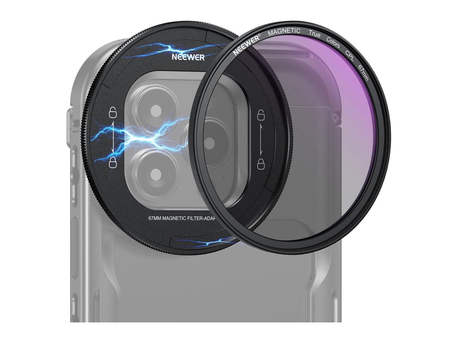 Neewer - 67mm Filter Set For iPhone 16 Pro/16 Pro Max Cage (PA073/PA074) Camera Accessories
