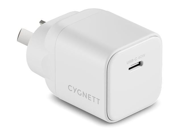 Cygnett - PowerPlus 40W FAST USB-C Wall Charger - White Wall Chargers