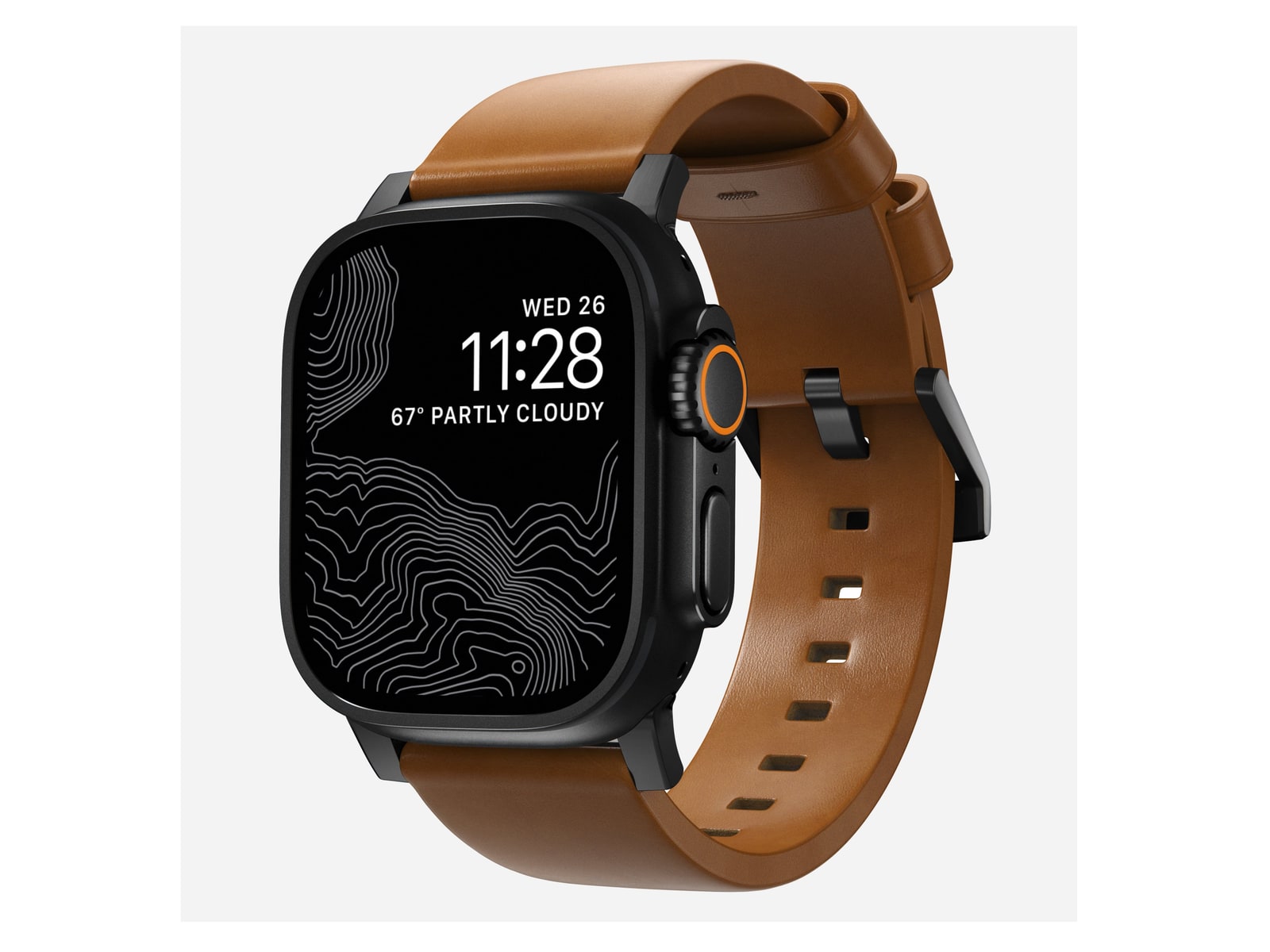 Nomad - Modern Band - 46mm/49mm - Black Hardware - English Tan