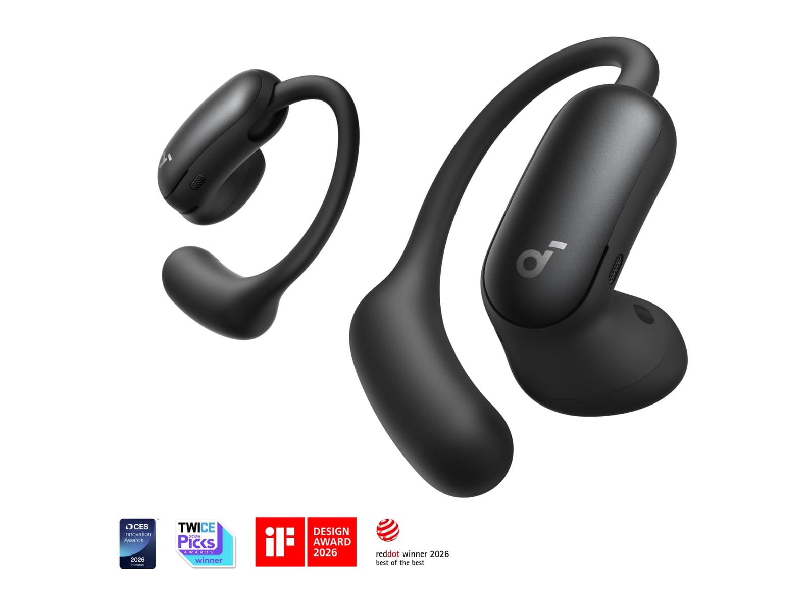 Soundcore - AeroFit 2 Pro True Wireless Earbuds - Matte Black