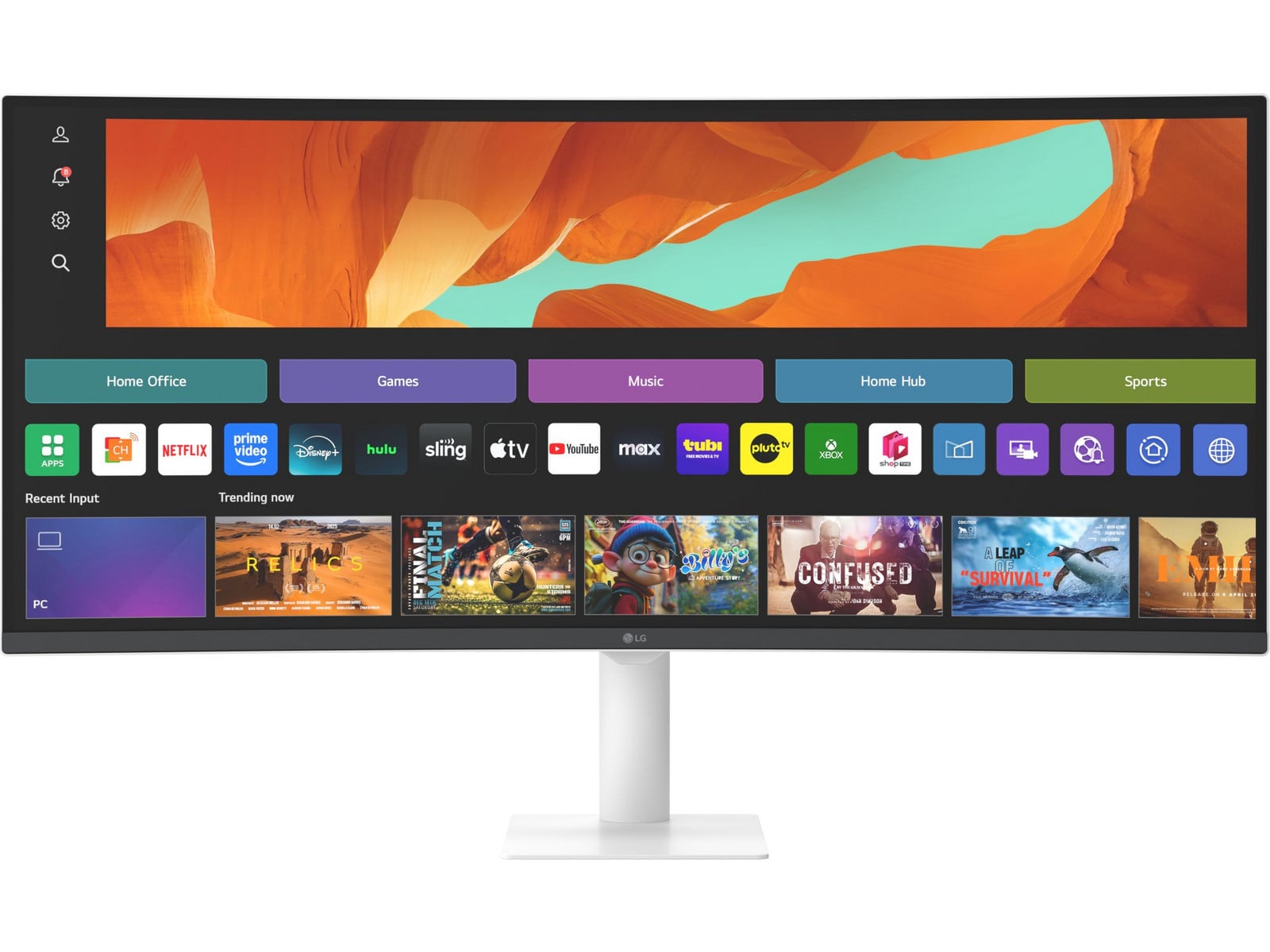 LG - 34" Smart Monitor 34U601SA-W UWQHD 100Hz Ultrawide Monitors