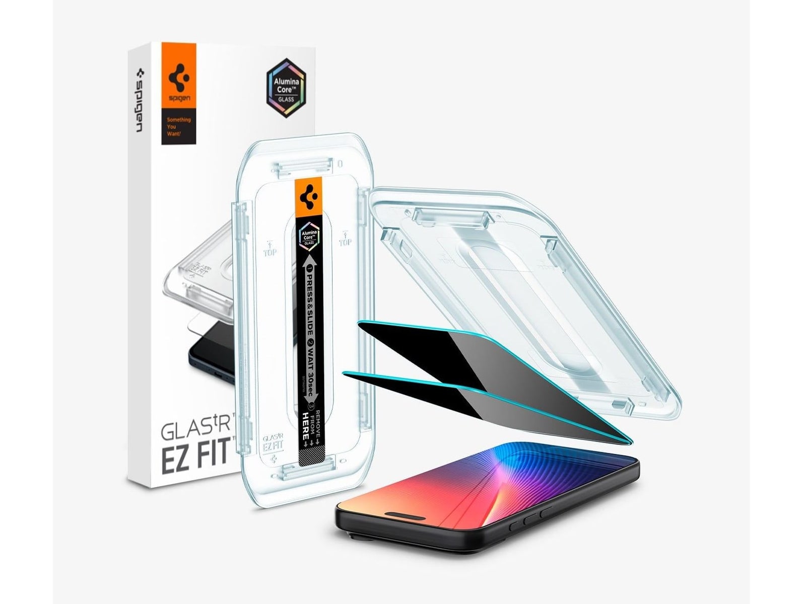 Spigen - GLAS.tR EZ Fit | Privacy - iPhone 17 Pro - Privacy