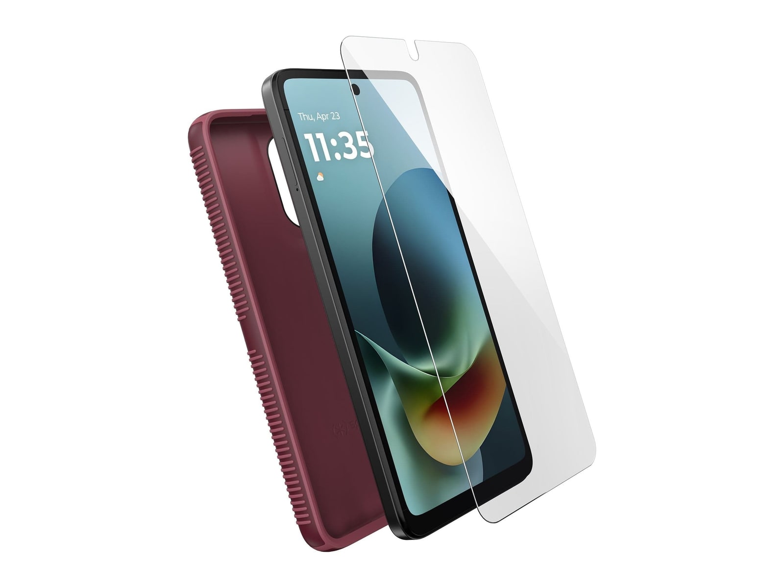 Speck - IMPACTHERO Grip + Tempered Glass - moto g play (2026) / moto g (2026) - Rusty Red/Currant Red