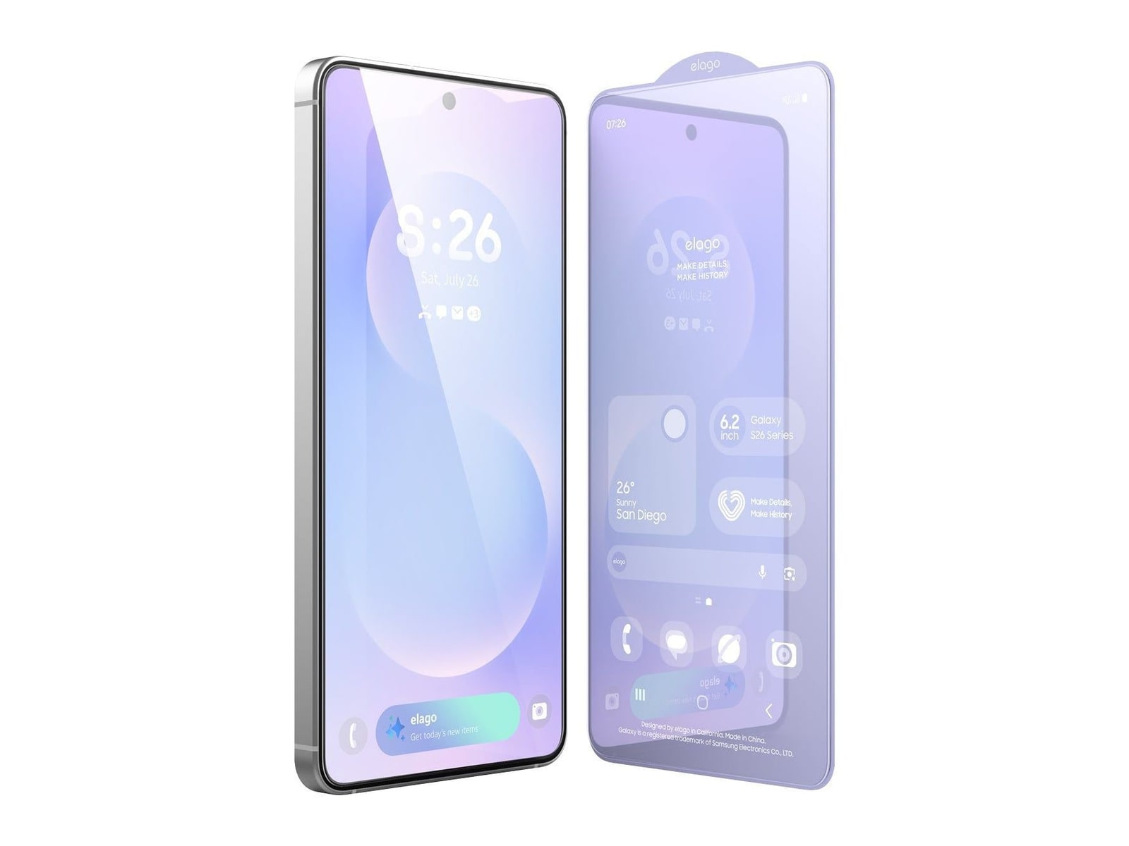 elago - Tempered Glass + Screen Protector (1 Pc) - Galaxy S26