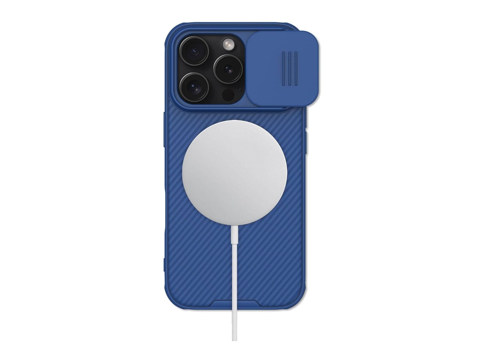 Nillkin - MagSafe Compatible CamShield Pro Case - iPhone 16 Pro - Blue