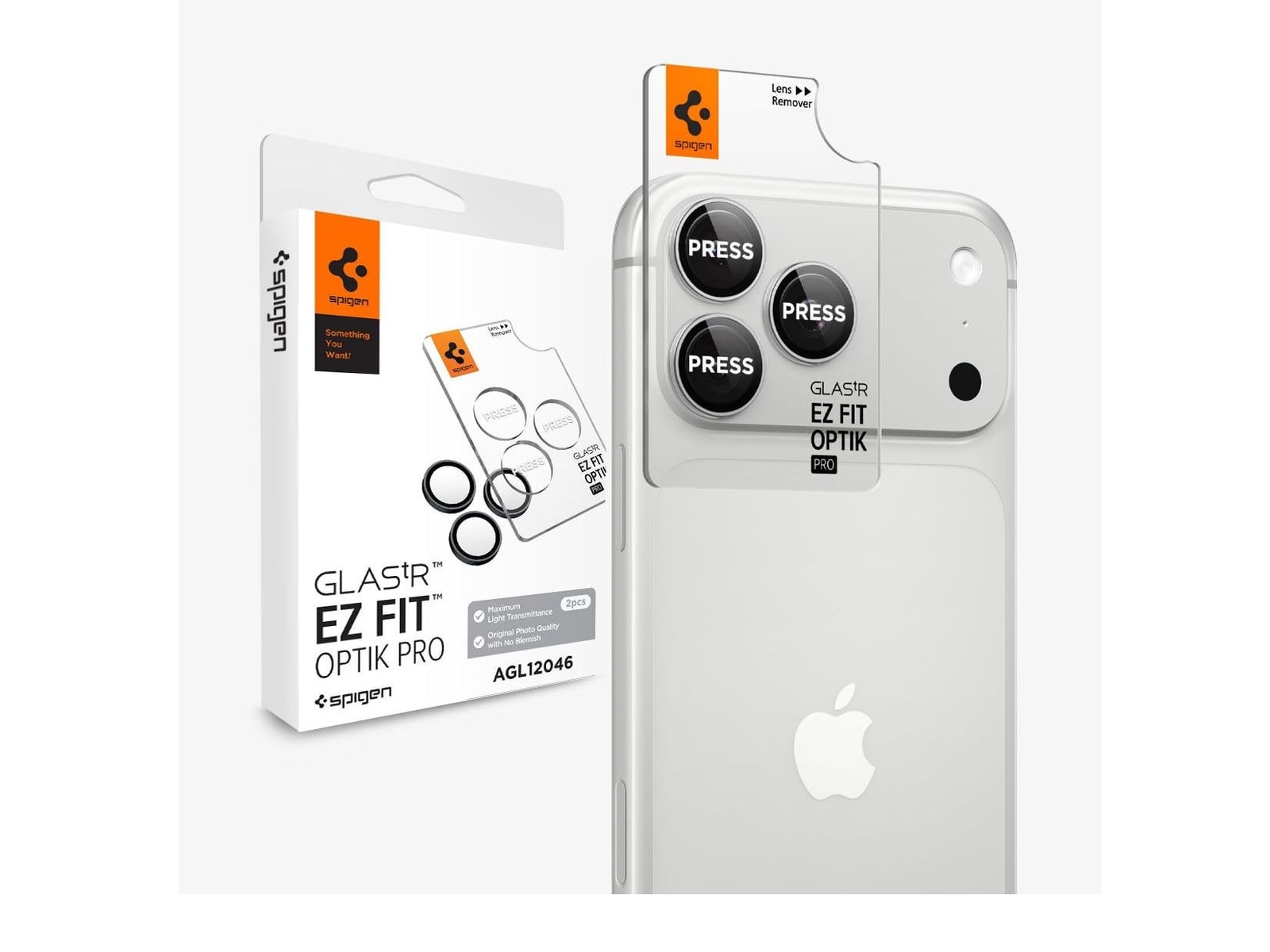 Spigen - Optik Pro EZ Fit Lens Protector - iPhone 18 Pro Max - Silver