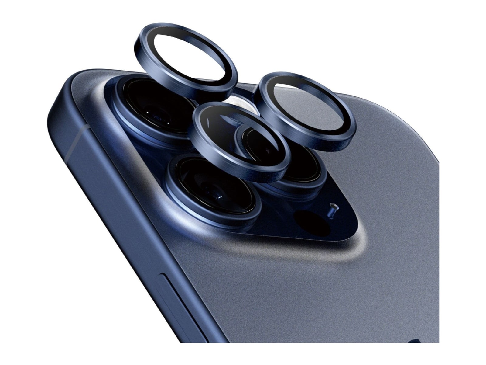 PanzerGlass - Hoops Titanium Camera Lens Protector Blue iPhone 15 Pro