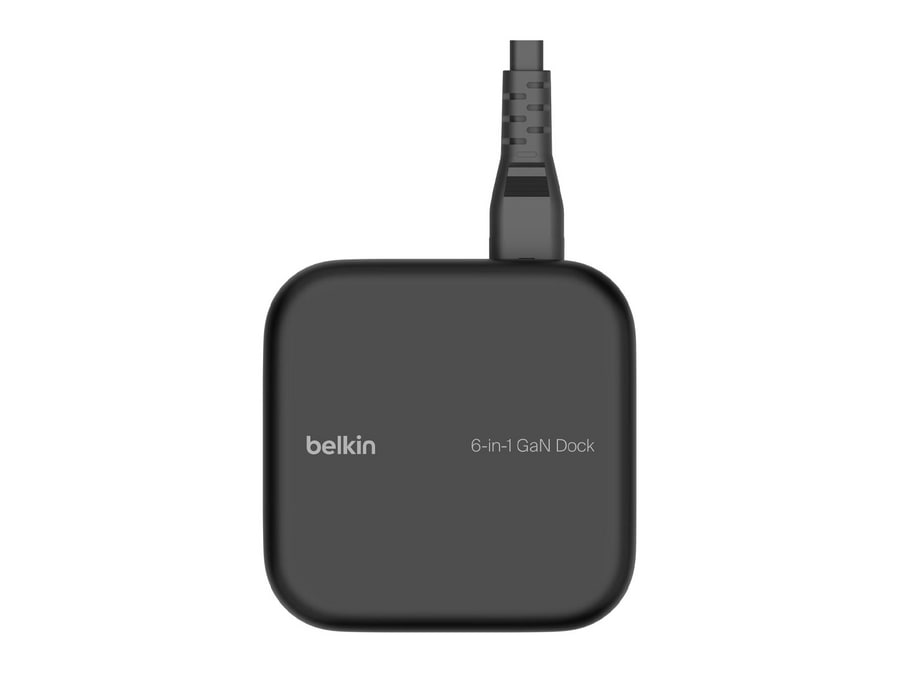 Belkin - Connect USB-C 6-in-1 Core GaN Dock 130W Docking Stations - Black