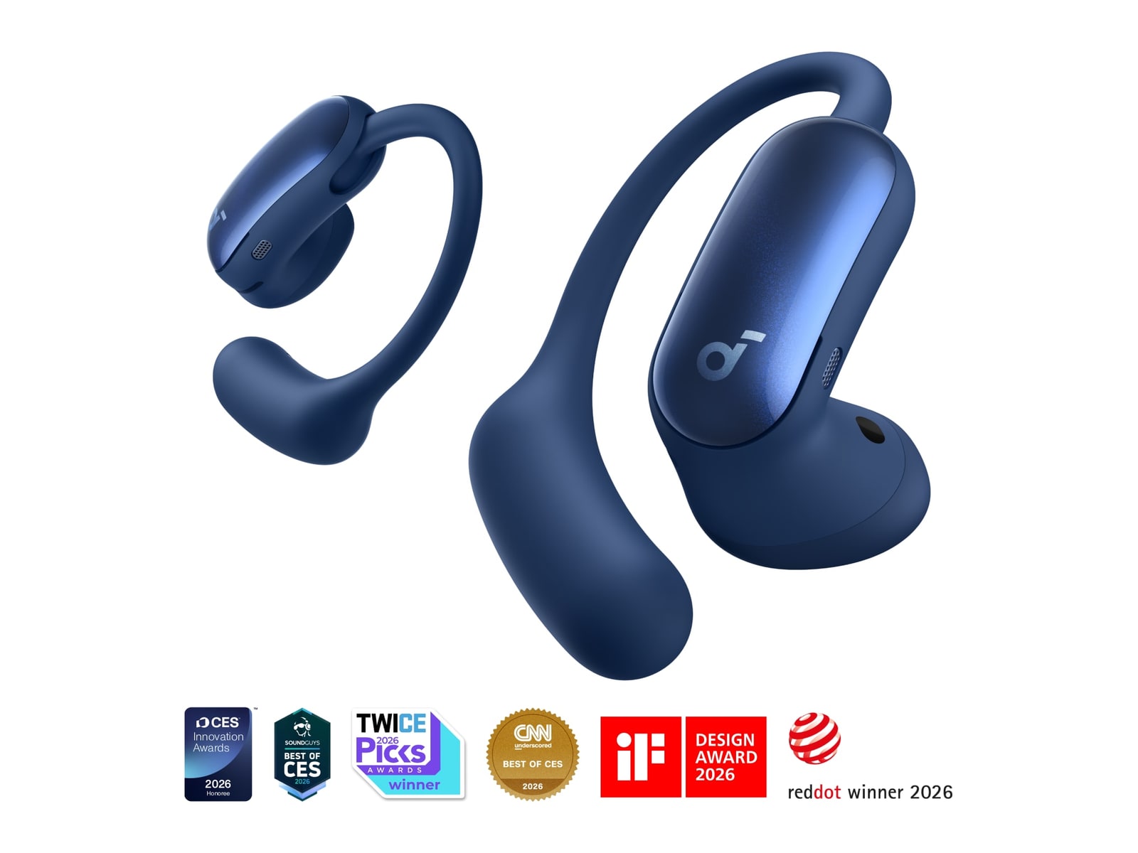 Soundcore - AeroFit 2 Pro Bluetooth True Wireless Earbuds - Gloss Blue