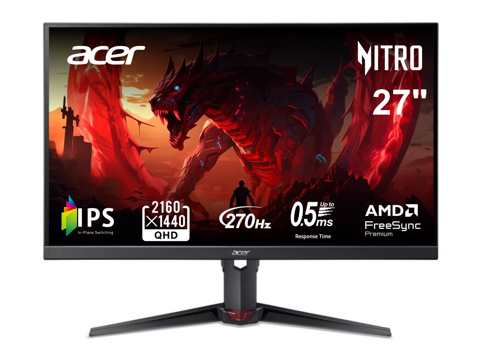 Acer - 27" Nitro XV270U Z1bmiiprx QHD 270Hz Gaming Monitors