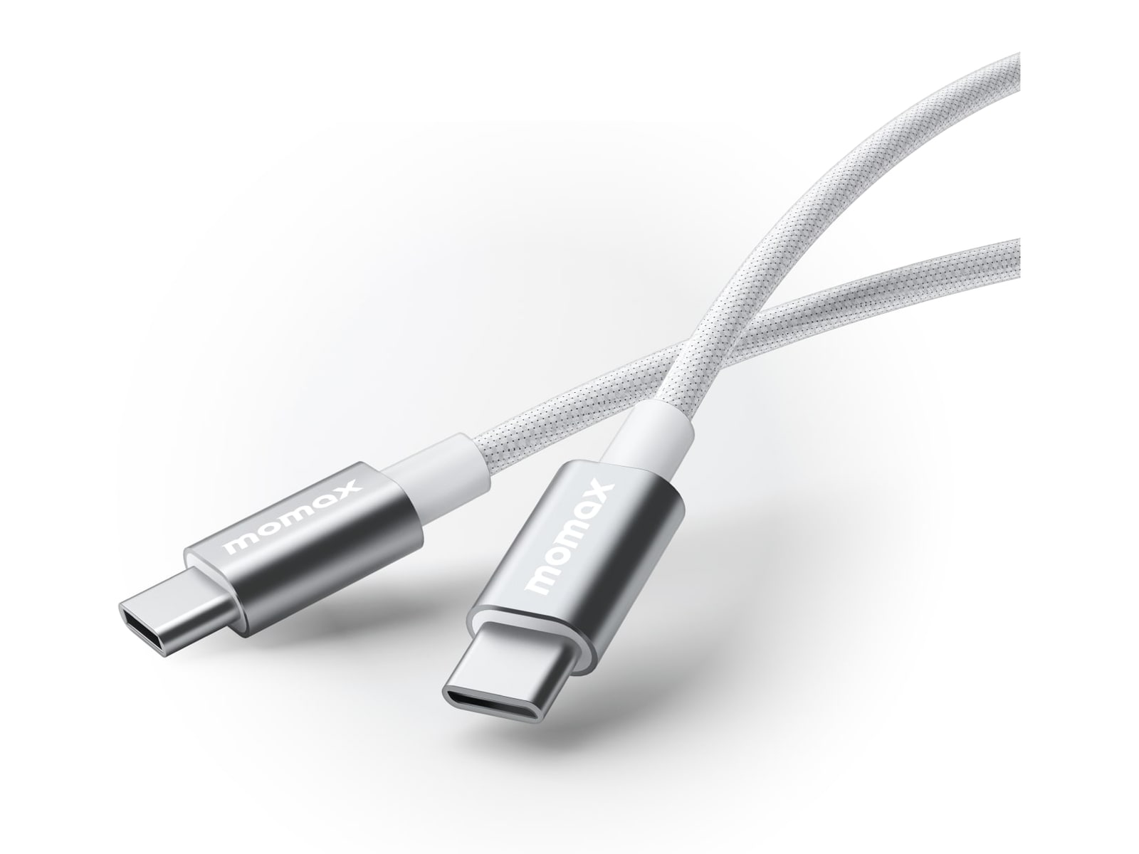 MOMAX - Elite USB-C to USB-C Braided Cable 60W 0.5m White USB-C Cables