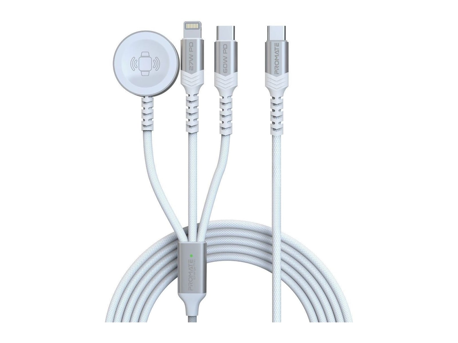 Promate - iCharge-Trio USB-C Cables - White