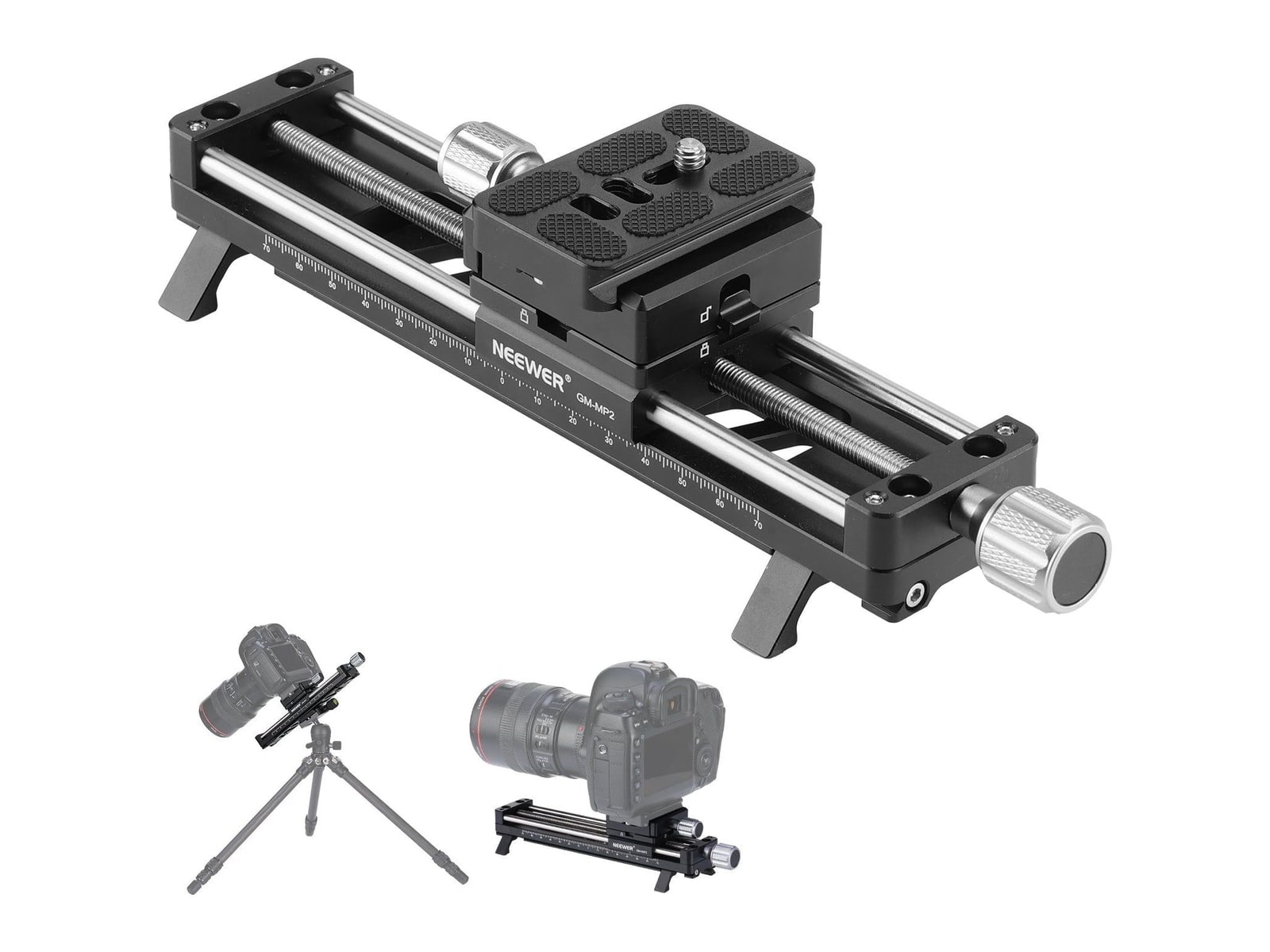 Neewer - GM-MP2 140mm Macro Focusing Rail Slider with 360 Rotation Camera Accessories