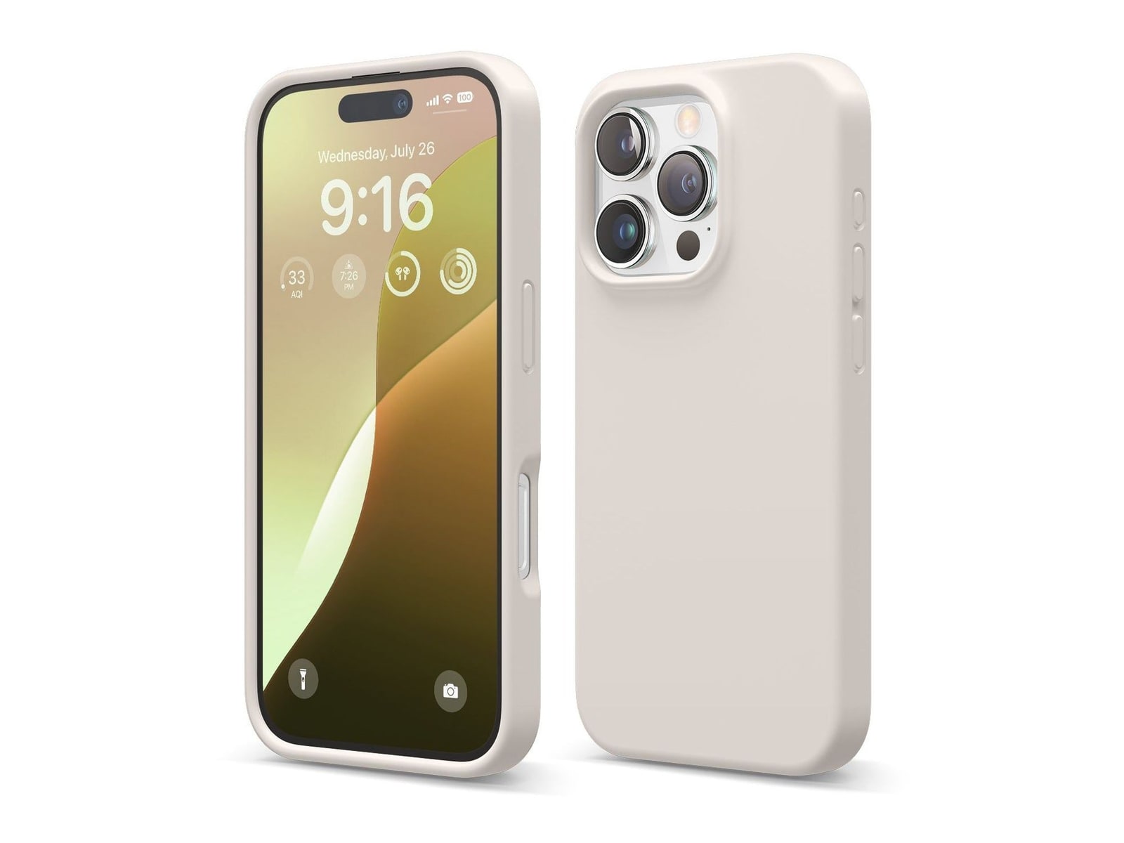 elago - Premium Silicone Case - iPhone 16 Pro - Stone