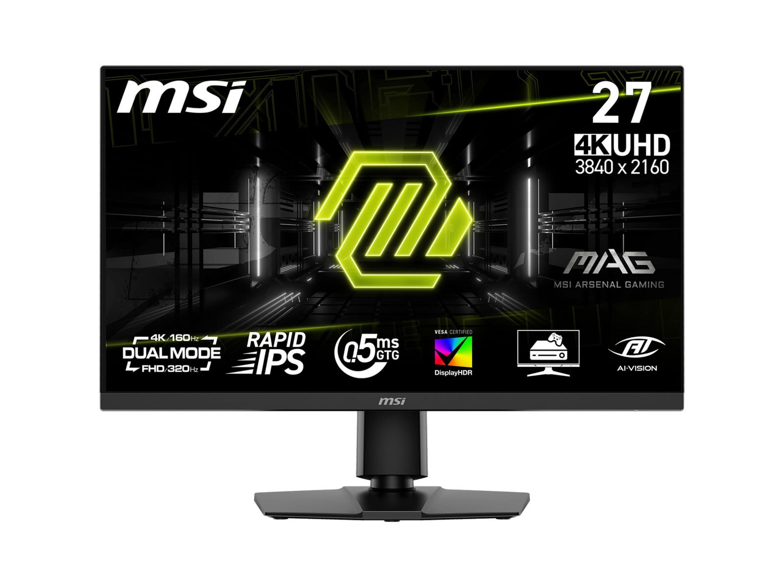 MSI - 27" MAG 272URDF E16 4K UHD 160Hz 4K/5K Monitors - Black