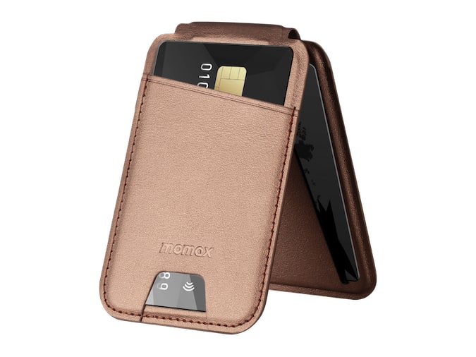 MOMAX - 1-Wallet Magnetic Card Holder - Sandstone