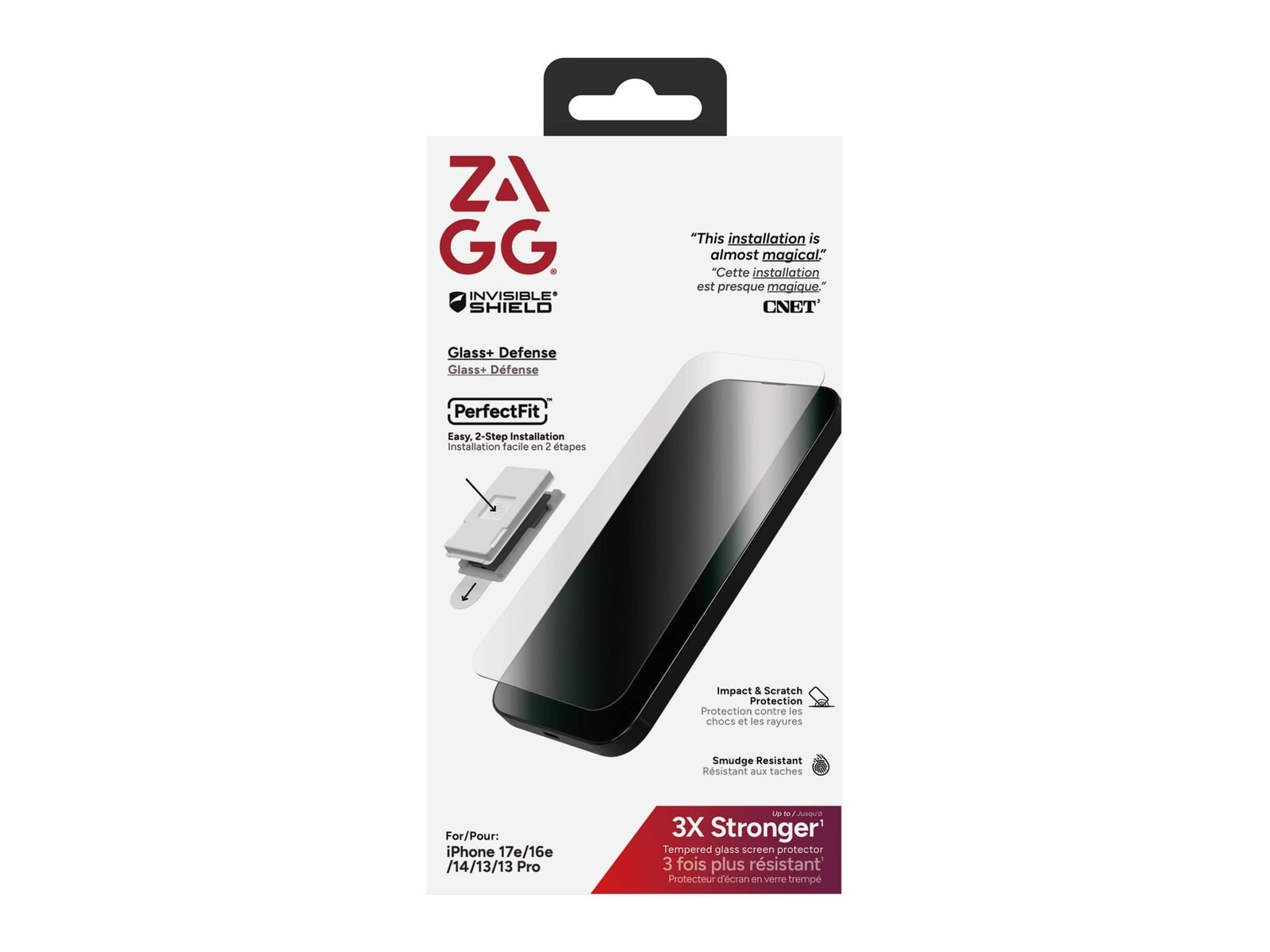 ZAGG - Apple iPhone 17e/16e/14/13 Pro/13 Screen Protector - Glass Defense