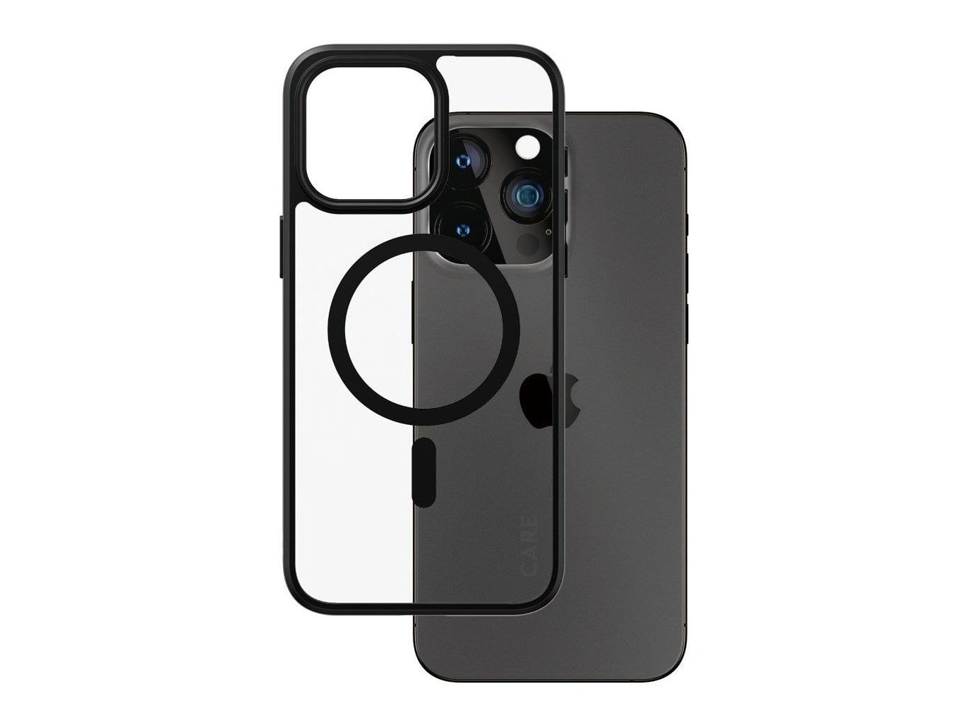 PanzerGlass - CARE Urban Combat Case Transparent w. Black MagSafe iPhone 15 Pro Max