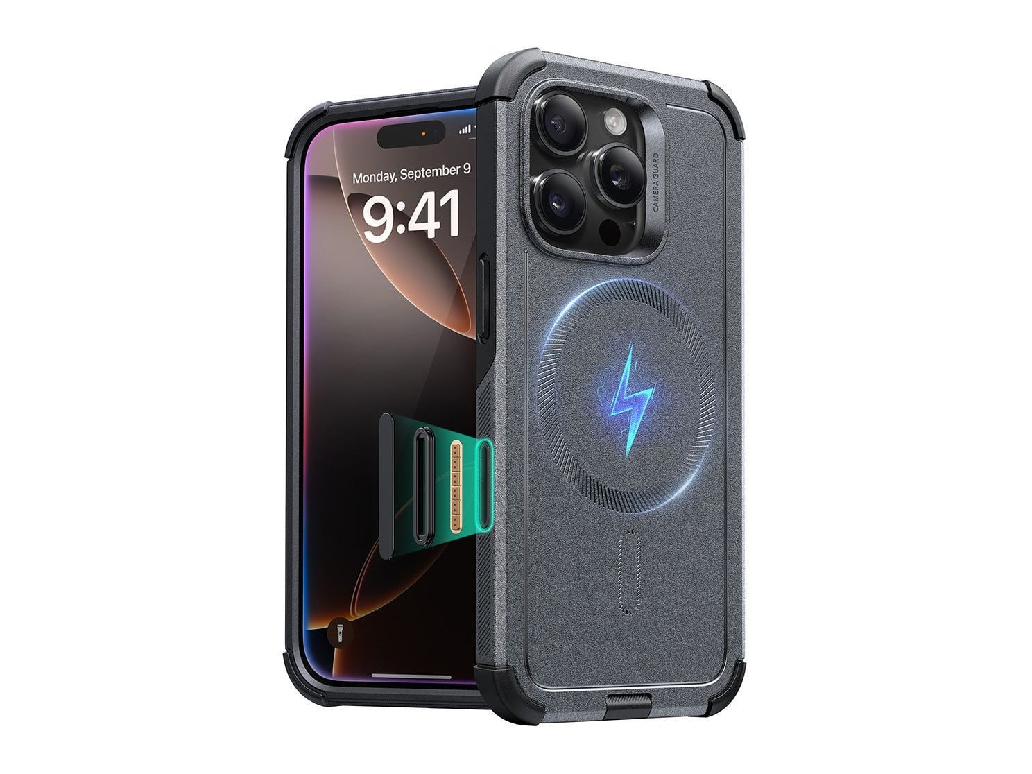 ESR - Cyber Tough Magnetic Case (Camera Control) - iPhone 16 Pro - Gray